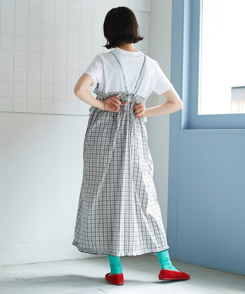 bulle de savon（ビュルデサボン）の「smocking check ワンピース