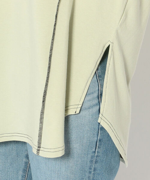 EACH.(イーチ)の「EACH(イーチ) CONTRAST STITCH P/O コントラスト ステッチ プルオーバー(Tシャツ/カットソー・レディース・グリーン/ブラック/ホワイト・FREE)」の9枚目の写真