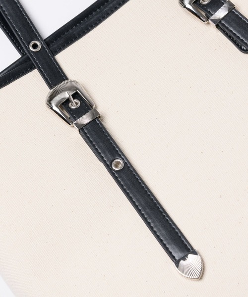 LA BELLE ETUDE（ラベルエチュード）の「【CONTROL FREAK】ウエスタンビッグトート（トートバッグ・レディース・ブラック/ベージュ/グリーン・FREE）」の14枚目の写真