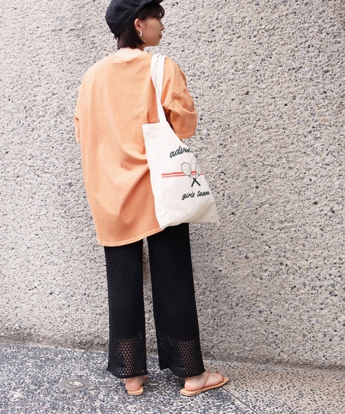 Factor=（ファクターイコール）の「メッシュ編みニットパンツ（その他パンツ・レディース・ブラック/オレンジ/モカ・FREE）」の6枚目の写真