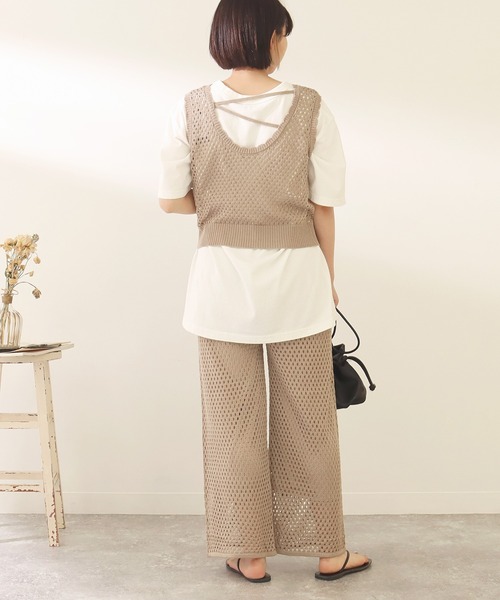 Factor=（ファクターイコール）の「メッシュ編みニットパンツ（その他パンツ・レディース・ブラック/オレンジ/モカ・FREE）」の17枚目の写真