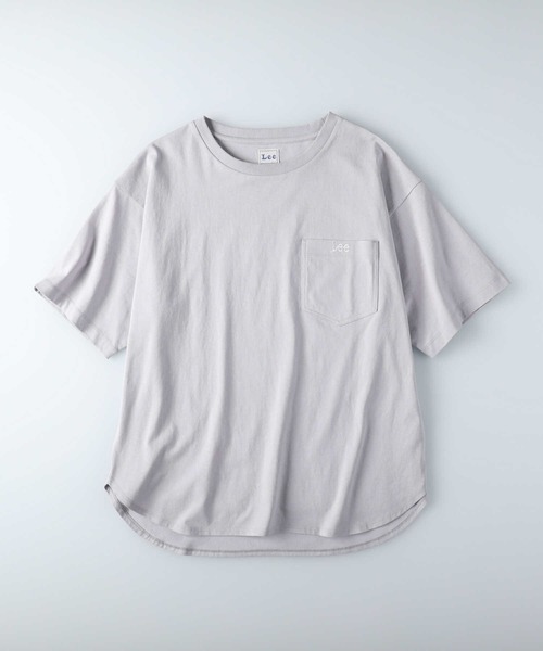 Lee（リー）の「【Lee】ラウンドポケットＴシャツ（Tシャツ/カットソー・レディース・パープル/ホワイト/ダークグレー・M/L）」の9枚目の写真