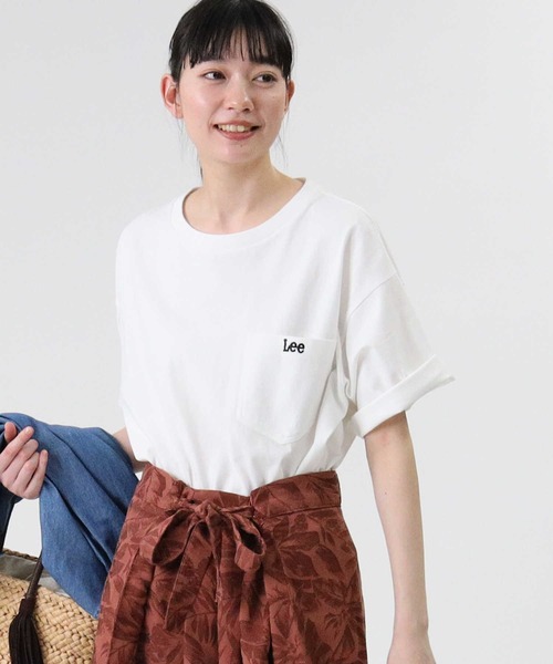 Lee（リー）の「【Lee】ラウンドポケットＴシャツ（Tシャツ/カットソー・レディース・パープル/ホワイト/ダークグレー・M/L）」の16枚目の写真