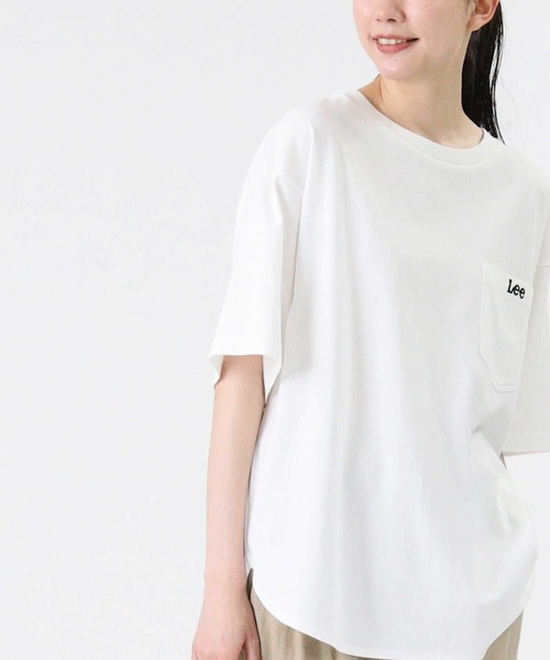 Lee（リー）の「【Lee】ラウンドポケットＴシャツ（Tシャツ/カットソー・レディース・パープル/ホワイト/ダークグレー・M/L）」の19枚目の写真