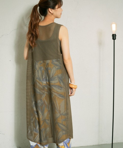 KBF（ケイビーエフ）の「2WAYメッシュワンピース（ワンピース・レディース・オリーブ/アイボリー・ONE）」の3枚目の写真