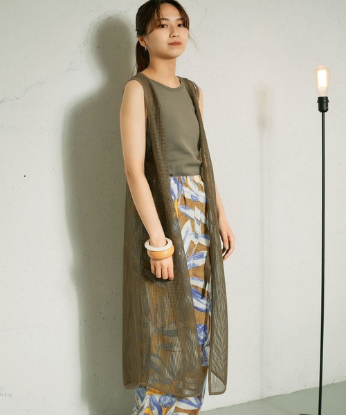 KBF（ケイビーエフ）の「2WAYメッシュワンピース（ワンピース・レディース・オリーブ/アイボリー・ONE）」の5枚目の写真