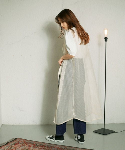 KBF（ケイビーエフ）の「2WAYメッシュワンピース（ワンピース・レディース・オリーブ/アイボリー・ONE）」の11枚目の写真