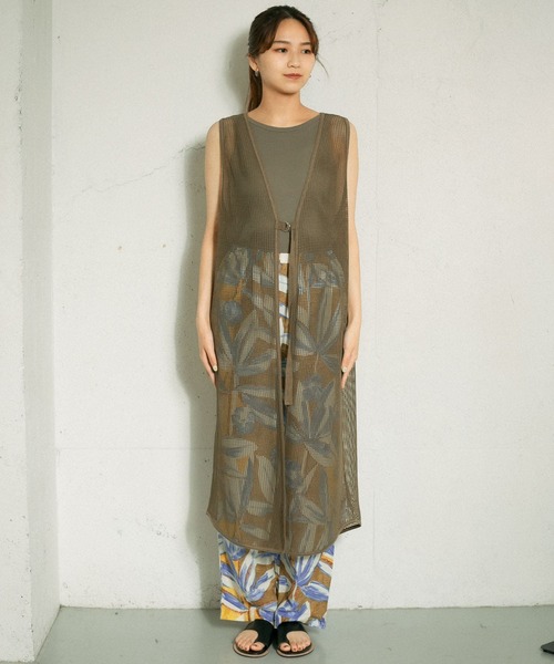 KBF（ケイビーエフ）の「2WAYメッシュワンピース（ワンピース・レディース・オリーブ/アイボリー・ONE）」の12枚目の写真