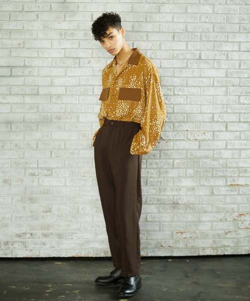 TAUPE（トープ）の「【TAUPE/トープ】 スリットスリーブバンビシャツ（シャツ/ブラウス・メンズ・ブラック/キャメル・1/2）」の18枚目の写真