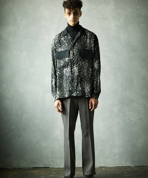 TAUPE（トープ）の「【TAUPE/トープ】 スリットスリーブバンビシャツ（シャツ/ブラウス・メンズ・ブラック/キャメル・1/2）」の14枚目の写真