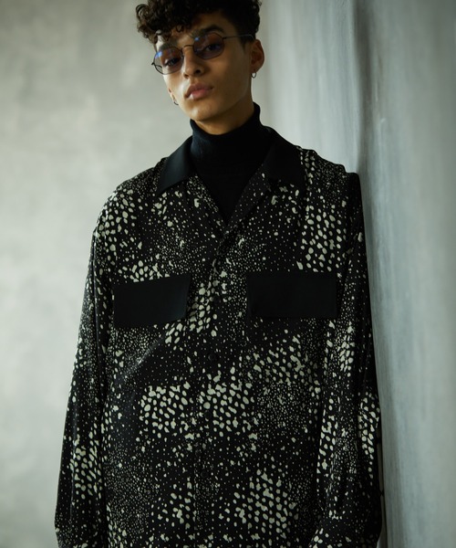 TAUPE（トープ）の「【TAUPE/トープ】 スリットスリーブバンビシャツ（シャツ/ブラウス・メンズ・ブラック/キャメル・1/2）」の11枚目の写真