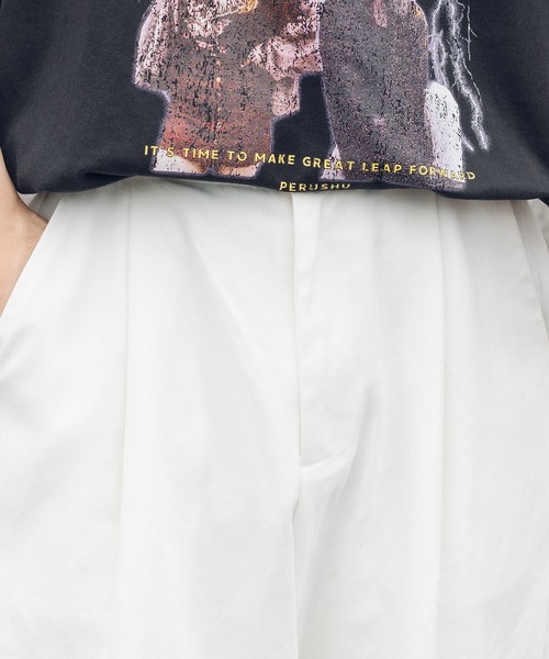 Perushu(ペルーシュ)の「ステッチワイドストレートパンツ(その他パンツ・メンズ・オフホワイト/オレンジ/ボルドー・SMALL/MEDIUM/LARGE)」の20枚目の写真