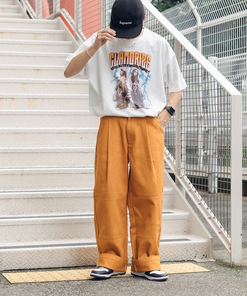 Perushu(ペルーシュ)の「ステッチワイドストレートパンツ(その他パンツ・メンズ・オフホワイト/オレンジ/ボルドー・SMALL/MEDIUM/LARGE)」の16枚目の写真