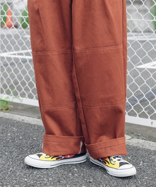 Perushu(ペルーシュ)の「ステッチワイドストレートパンツ(その他パンツ・メンズ・オフホワイト/オレンジ/ボルドー・SMALL/MEDIUM/LARGE)」の9枚目の写真