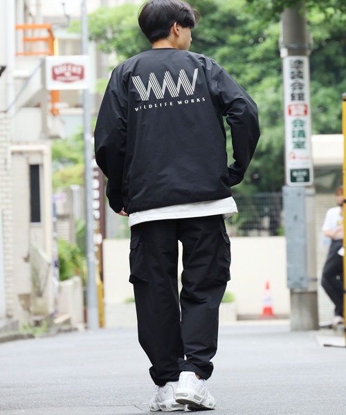 STARTER(スターター)の「STARTER/スターター ZIPジャケット PURI コラボ ジャケット バックグラフィック アウトドア(ナイロンジャケット・メンズ・ブラック/カーキ・M/L/XL)」の17枚目の写真