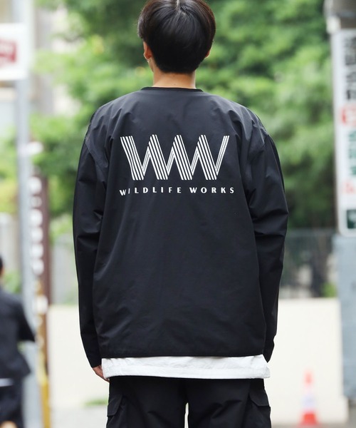 STARTER(スターター)の「STARTER/スターター ZIPジャケット PURI コラボ ジャケット バックグラフィック アウトドア(ナイロンジャケット・メンズ・ブラック/カーキ・M/L/XL)」の11枚目の写真