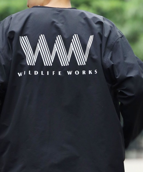 STARTER(スターター)の「STARTER/スターター ZIPジャケット PURI コラボ ジャケット バックグラフィック アウトドア(ナイロンジャケット・メンズ・ブラック/カーキ・M/L/XL)」の15枚目の写真