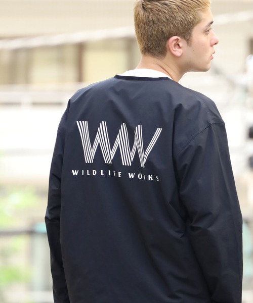 STARTER(スターター)の「STARTER/スターター ZIPジャケット PURI コラボ ジャケット バックグラフィック アウトドア(ナイロンジャケット・メンズ・ブラック/カーキ・M/L/XL)」の6枚目の写真