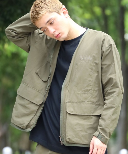 STARTER(スターター)の「STARTER/スターター ZIPジャケット PURI コラボ ジャケット バックグラフィック アウトドア(ナイロンジャケット・メンズ・ブラック/カーキ・M/L/XL)」の8枚目の写真