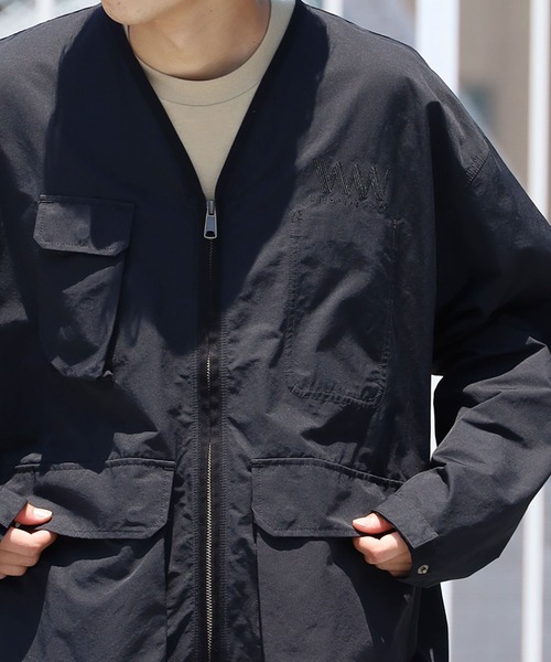 STARTER(スターター)の「STARTER/スターター ZIPジャケット PURI コラボ ジャケット バックグラフィック アウトドア(ナイロンジャケット・メンズ・ブラック/カーキ・M/L/XL)」の7枚目の写真