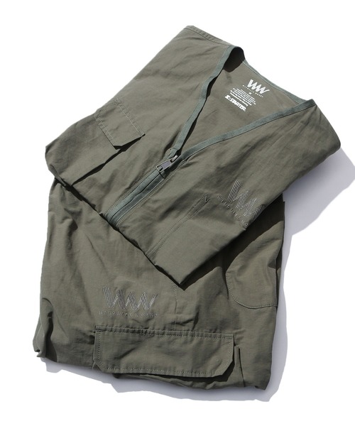 STARTER(スターター)の「STARTER/スターター ZIPジャケット PURI コラボ ジャケット バックグラフィック アウトドア(ナイロンジャケット・メンズ・ブラック/カーキ・M/L/XL)」の5枚目の写真