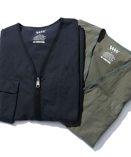 STARTER(スターター)の「STARTER/スターター ZIPジャケット PURI コラボ ジャケット バックグラフィック アウトドア(ナイロンジャケット・メンズ・ブラック/カーキ・M/L/XL)」の13枚目の写真