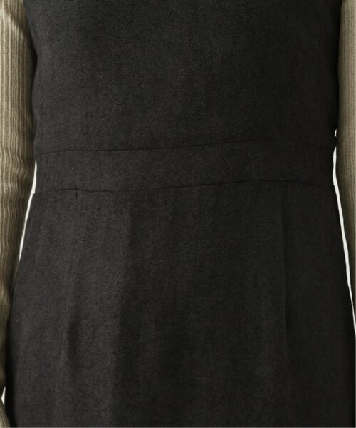 RAY CASSIN（レイカズン）の「Vカットナロージャンスカ（ジャンパースカート・レディース・ワイン/ブラック/ベージュ・FREE）」の6枚目の写真