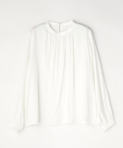 NICOLE white(ニコルホワイト)の「Vベスト×スタンドギャザーブラウスSET(シャツ/ブラウス・レディース・ブラック/ベージュ/グレー・FREE)」の13枚目の写真