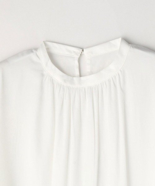 NICOLE white(ニコルホワイト)の「Vベスト×スタンドギャザーブラウスSET(シャツ/ブラウス・レディース・ブラック/ベージュ/グレー・FREE)」の15枚目の写真