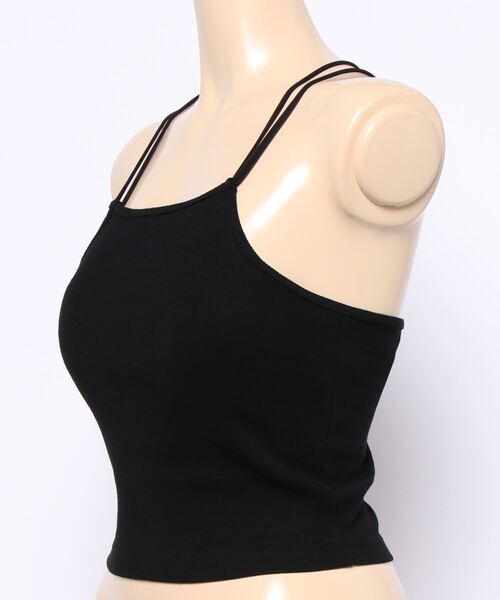 one way（ワンウェイ）の「【oneway Jeans】パット付きBACKクロスキャミ（タンクトップ・レディース・ホワイト/ブラック/ダークグリーン・FREE）」の4枚目の写真