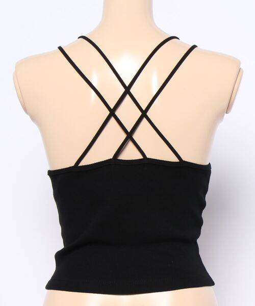 one way（ワンウェイ）の「【oneway Jeans】パット付きBACKクロスキャミ（タンクトップ・レディース・ホワイト/ブラック/ダークグリーン・FREE）」の5枚目の写真