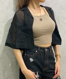 【oneway Jeans】パット付きBACKクロスキャミ