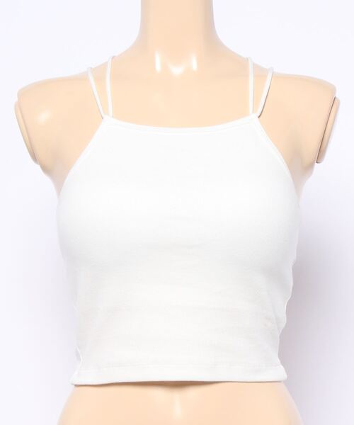 one way（ワンウェイ）の「【oneway Jeans】パット付きBACKクロスキャミ（タンクトップ・レディース・ホワイト/ブラック/ダークグリーン・FREE）」の11枚目の写真