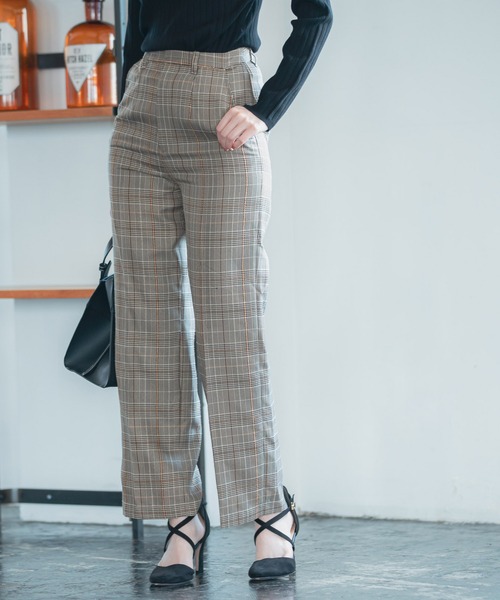 Andemiu（アンデミュウ）の「【セットアップ対応】アソートセミワイドパンツ219171（デニムパンツ・レディース・ブラック/ベージュ/チェック・SMALL/MEDIUM）」の21枚目の写真