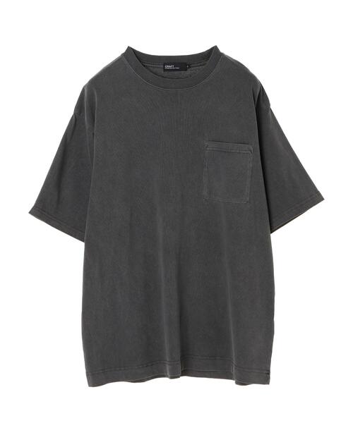 CRAFT STANDARD BOUTIQUE（クラフトスタンダードブティック）の「16/-天竺ピグメントPKT半袖TEE　＊（Tシャツ/カットソー・メンズ・チャコールグレー/ベージュ/ブラウン/オリーブ/ピンク/オレンジ/アイボリー・LL/M/L）」の10枚目の写真