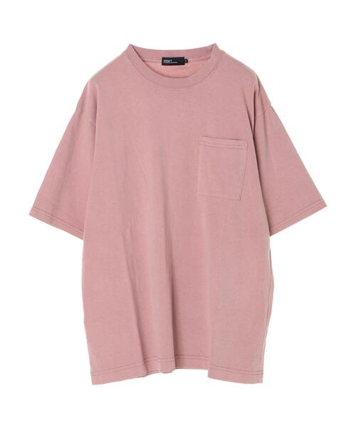 CRAFT STANDARD BOUTIQUE（クラフトスタンダードブティック）の「16/-天竺ピグメントPKT半袖TEE　＊（Tシャツ/カットソー・メンズ・チャコールグレー/ベージュ/ブラウン/オリーブ/ピンク/オレンジ/アイボリー・LL/M/L）」の11枚目の写真
