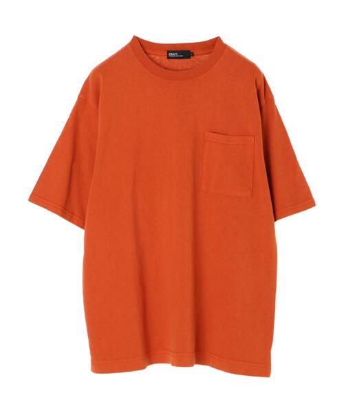 CRAFT STANDARD BOUTIQUE（クラフトスタンダードブティック）の「16/-天竺ピグメントPKT半袖TEE　＊（Tシャツ/カットソー・メンズ・チャコールグレー/ベージュ/ブラウン/オリーブ/ピンク/オレンジ/アイボリー・LL/M/L）」の13枚目の写真