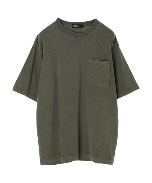 CRAFT STANDARD BOUTIQUE（クラフトスタンダードブティック）の「16/-天竺ピグメントPKT半袖TEE　＊（Tシャツ/カットソー・メンズ・チャコールグレー/ベージュ/ブラウン/オリーブ/ピンク/オレンジ/アイボリー・LL/M/L）」の15枚目の写真