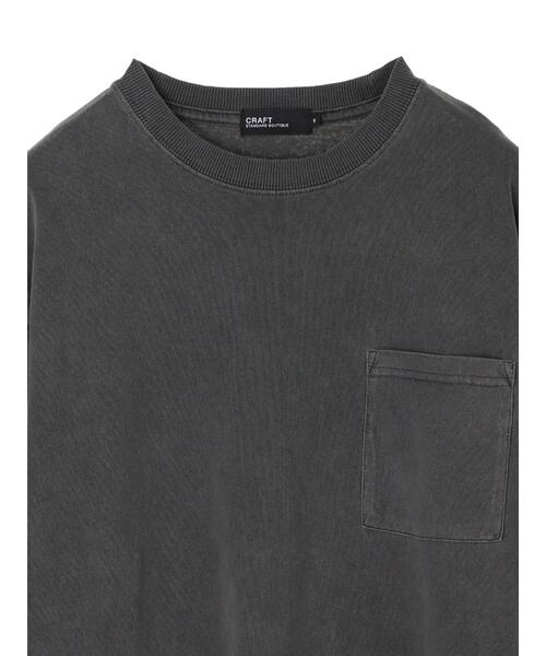 CRAFT STANDARD BOUTIQUE（クラフトスタンダードブティック）の「16/-天竺ピグメントPKT半袖TEE　＊（Tシャツ/カットソー・メンズ・チャコールグレー/ベージュ/ブラウン/オリーブ/ピンク/オレンジ/アイボリー・LL/M/L）」の17枚目の写真