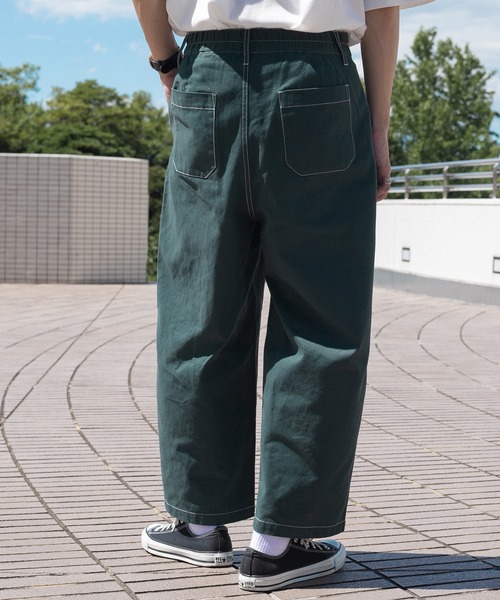 PairPair（ペアペア）の「配色ステッチワークパンツ/セットアップ対応(ユニセックス)（その他パンツ・メンズ・チャコールグレー/グリーン/ブラック・MEDIUM/LARGE）」の22枚目の写真