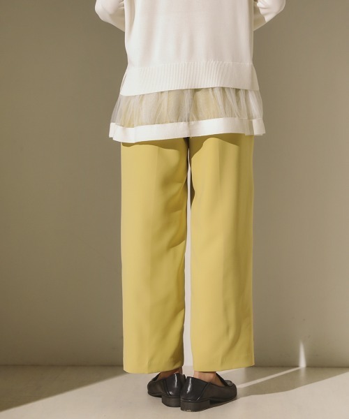 Bou Jeloud(ブージュルード)の「センタープレスカラーパンツ(その他パンツ・レディース・イエロー/パープル/ブラック・38)」の7枚目の写真