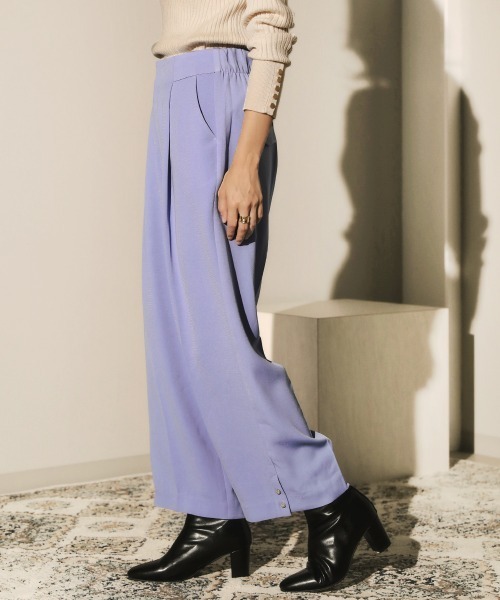 Bou Jeloud(ブージュルード)の「センタープレスカラーパンツ(その他パンツ・レディース・イエロー/パープル/ブラック・38)」の9枚目の写真