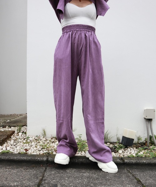 FIG&VIPER(フィグアンドバイパー)の「ピーチスキンワイドPT(その他パンツ・レディース・ライトグレー/パープル/ダークグレー・FREE)」の1枚目の写真