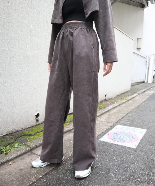 FIG&VIPER(フィグアンドバイパー)の「ピーチスキンワイドPT(その他パンツ・レディース・ライトグレー/パープル/ダークグレー・FREE)」の3枚目の写真