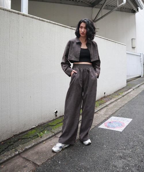 FIG&VIPER(フィグアンドバイパー)の「ピーチスキンワイドPT(その他パンツ・レディース・ライトグレー/パープル/ダークグレー・FREE)」の6枚目の写真