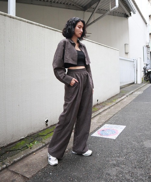 FIG&VIPER(フィグアンドバイパー)の「ピーチスキンワイドPT(その他パンツ・レディース・ライトグレー/パープル/ダークグレー・FREE)」の12枚目の写真