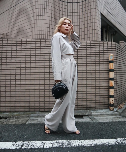 FIG&VIPER(フィグアンドバイパー)の「ピーチスキンワイドPT(その他パンツ・レディース・ライトグレー/パープル/ダークグレー・FREE)」の9枚目の写真