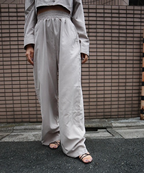 FIG&VIPER(フィグアンドバイパー)の「ピーチスキンワイドPT(その他パンツ・レディース・ライトグレー/パープル/ダークグレー・FREE)」の13枚目の写真