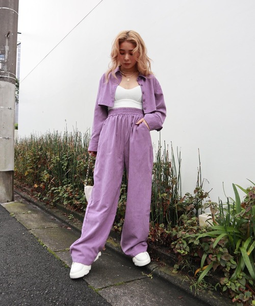 FIG&VIPER(フィグアンドバイパー)の「ピーチスキンワイドPT(その他パンツ・レディース・ライトグレー/パープル/ダークグレー・FREE)」の11枚目の写真