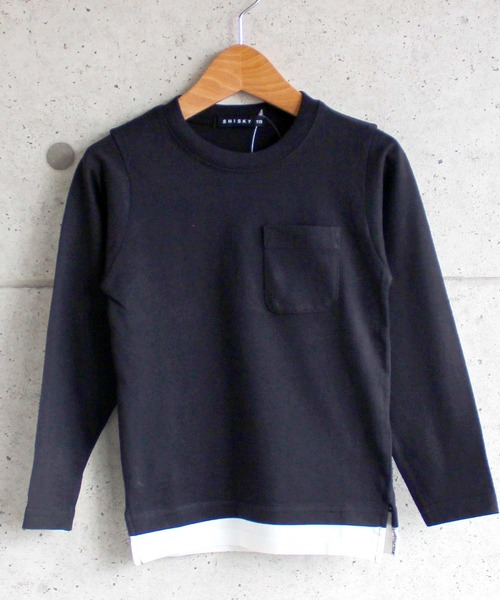 THE CASUAL（カジュアル）の「フェイクレイヤード 天竺 ビッグ ロンT キッズ（Tシャツ/カットソー・キッズ・ブラック/ベージュ/ネイビー/ブラウン/カーキ/ミント/モカ/ラベンダー/杢グレー/チャコール・110cm/120cm/130cm/140cm/150cm/160cm）」の21枚目の写真